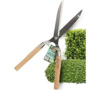 Growers Own Stainless Steel Garden Hedge Shears with Durable Ash Wood Handle - Heavy Duty Hedge Clippers for Shrubs & Ornamental Plants. Garden Pruning Tool for Beginners & Professional Growers