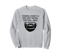 Growing A Beard Is Natural & Manly C. H. Spurgeon Quote Sweatshirt