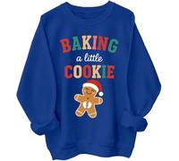 Growing A Little Cookie Sweatshirt Baking A Little Cookie Shirt Sweatshirt Christmas Pregnancy Announcement Hoodie Sapphire Blue
