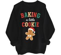 Growing A Little Cookie Sweatshirt Baking A Little Cookie Shirt Sweatshirt Christmas Pregnancy Announcement Hoodie Black