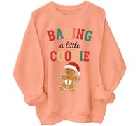 Growing A Little Cookie Sweatshirt Baking A Little Cookie Shirt Sweatshirt Christmas Pregnancy Announcement Hoodie Orange