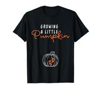 Growing A Little Pumpkin Fall Thanksgiving Baby Bump Wife T-Shirt