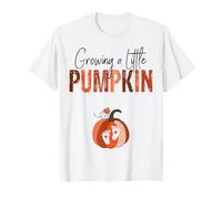 Growing A Little Pumpkin Fall Thanksgiving Baby Bump Wife T-Shirt