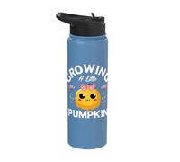 Growing A Little Pumpkin Halloween Expecting Mother Stainless Steel Insulated Water Bottle