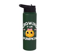Growing A Little Pumpkin Halloween Expecting Mother Stainless Steel Insulated Water Bottle