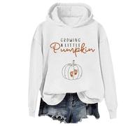 Growing A Little Pumpkin Sweatshirt & Hoodie Cute Fall Pumpkin Graphic Halloween Pregnancy Sweater