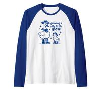 Growing A Silly Little Goose Pregnancy Announcement Raglan Baseball Tee