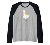 Growing A Silly Little Goose Pregnancy Announcement Raglan Baseball Tee