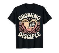 Growing A Tiny Disciple Christian Pregnancy Faith - Value Graphic T-Shirt, Men, Black, S