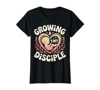 Growing A Tiny Disciple Christian Pregnancy Faith - Value Graphic T-Shirt, Women, Black, M