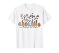 Growing A Tiny Human Floral Flowers T-Shirt