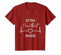 Growing A Tiny Human T-Shirt, Youth, Cranberry Red, Small