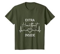Growing A Tiny Human T-Shirt, Youth, Olive Green, Large