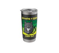 Growing a Wee Little One Funny St Patricks Day Pregnancy Cat Stainless Steel Insulated Tumbler