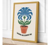 Growing and Growing Botanical Canvas Wall Art Print 30x20 Inch
