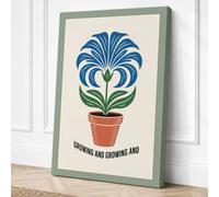 Growing and Growing Botanical Canvas Wall Art Print 30x20 Inch