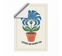 Growing and Growing Botanical Unframed Wall Art Print A4 (29.7×21cm), Wall Decor for Living Room, Bedroom, Office & Home, Art Gift