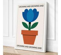 Growing and Growing Canvas Wall Art Print 18x12 Inch
