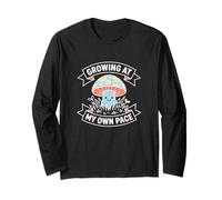 Growing At My Own Pace Cottagecore Mushroom Nature Lover Long Sleeve T-Shirt