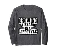Growing Beard is a Lifestyle for Bearded Guys who Love Humor Long Sleeve T-Shirt
