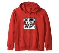 Growing Beard is a Lifestyle for Bearded Guys who Love Humor Zip Hoodie