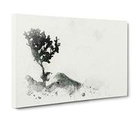 Growing Bonsai Tree Canvas Print | Gallery Wrapped 30mm Frame Wall Art | 30x20 inches | Ready to Hang | Abstract Landscape Picture | Living Room Bedroom Lounge Office