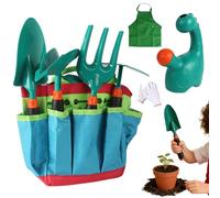 Growing Equipment For - 22.9cm Storage Pouch, Dinosaur Watering Can, Little Farmer Apron, Cotton Gloves | Spring Summer Lawn Care Simulation Game Class