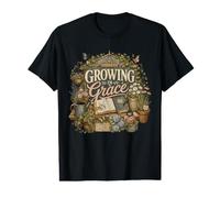 Growing in Grace Christian Faith Bible Verse Study Devotion Value Graphic T-Shirt