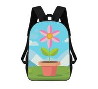 Growing in The Fields Backpack - Durable 600D Polyester, 17 Inch Backpack with Ergonomic Adjustable Straps, Lightweight Travel Bag for Men & Women
