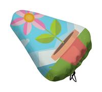 Growing in The Fields Bike Seat Cover with Drawstring Bicycle Saddle Rain Dust Cover UV Protection Bike Seat Cushion Shield for Women Men City Mountain