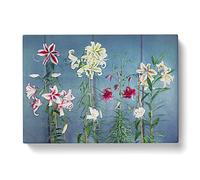 Growing Lilies By Kazumasa Ogawa Asian Japanese Canvas Wall Art Print Ready to Hang, Framed Picture for Living Room Bedroom Home Office Décor, 60x40 cm (24x16 Inch)