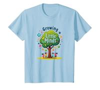 Growing Little Minds: Education Tree for Kids T-Shirt, Kids, Baby Blue, 2 Years