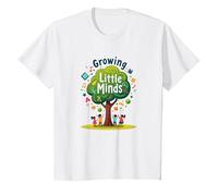 Growing Little Minds: Education Tree for Kids T-Shirt, Kids, White, 2 Years