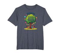Growing Little Minds: Education Tree for Kids T-Shirt, Men's Big and Tall, Heather Blue, 4X Tall