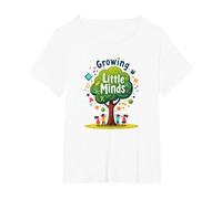 Growing Little Minds: Education Tree for Kids T-Shirt, Women's Plus, White, 6X