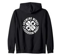 Growing Minds St Patricks Day Teacher Zip Hoodie