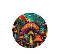 Growing Mushrooms 4 Pcs Car Air Freshener Cards, Hanging Disposable Card Fresheners for Vehicles, Lavender Scented