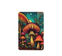 Growing Mushrooms 4 Pcs Car Air Freshener Cards, Hanging Disposable Card Fresheners for Vehicles, Lavender Scented