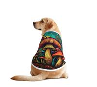 Growing Mushrooms Dog Shirt for Large & Medium Dogs - Mesh Breathable Pet T-Shirts, Perfect for Daily Wear and Special Occasions