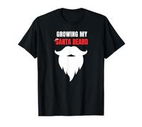 Growing My Santa Beard Funny Christmas Dad Mens Xmas T-Shirt