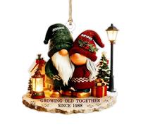 Growing Old Together Since Personalized Gnomes Ornament 2025,Custom Acrylic Mr & Mrs Gnome Ornaments,Christmas Tree Hanging Ornament,Gift for Old Couple Husband Wife