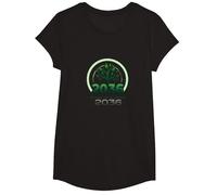 Growing One Year Closer to 2036 Tree Logo T-Shirt, Girls, Black, Large