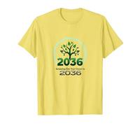 Growing One Year Closer to 2036 Tree Logo T-Shirt, Men, Lemon, L