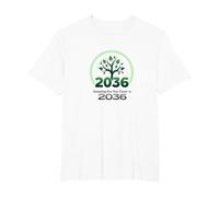 Growing One Year Closer to 2036 Tree Logo T-Shirt, Men's Big and Tall, White, 3X Tall