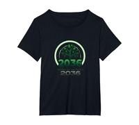 Growing One Year Closer to 2036 Tree Logo T-Shirt, Women's Plus, Black, 4X