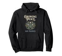 Growing Peace Not Anxiety Mental Health Awareness Nature Pullover Hoodie