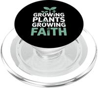 Growing Plants Growing Faith Christian Message PopSockets PopGrip for MagSafe