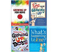 Growing Up for Boys, The Boys Guide to Growing Up, Usborne Growing Up for Boys & What's Happening to Me? Boy 4 Books Collection Set