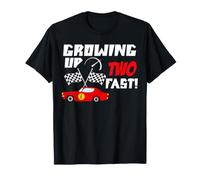 Growing up Two Fast 2year old Birthday Racing kids T-Shirt