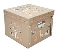 GroWings Baby Memory Keepsake Box Large, Durable & Collapsible Mocha Gift Box for Newborn Boys & Girls, Perfect for Storing Baby's Precious Memories